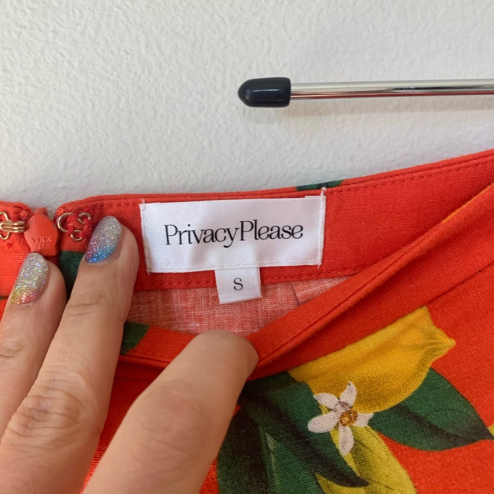 Privacy pls orange citrus summer crop top shorts set revolve loved by bloggers s - Picture 7 of 8